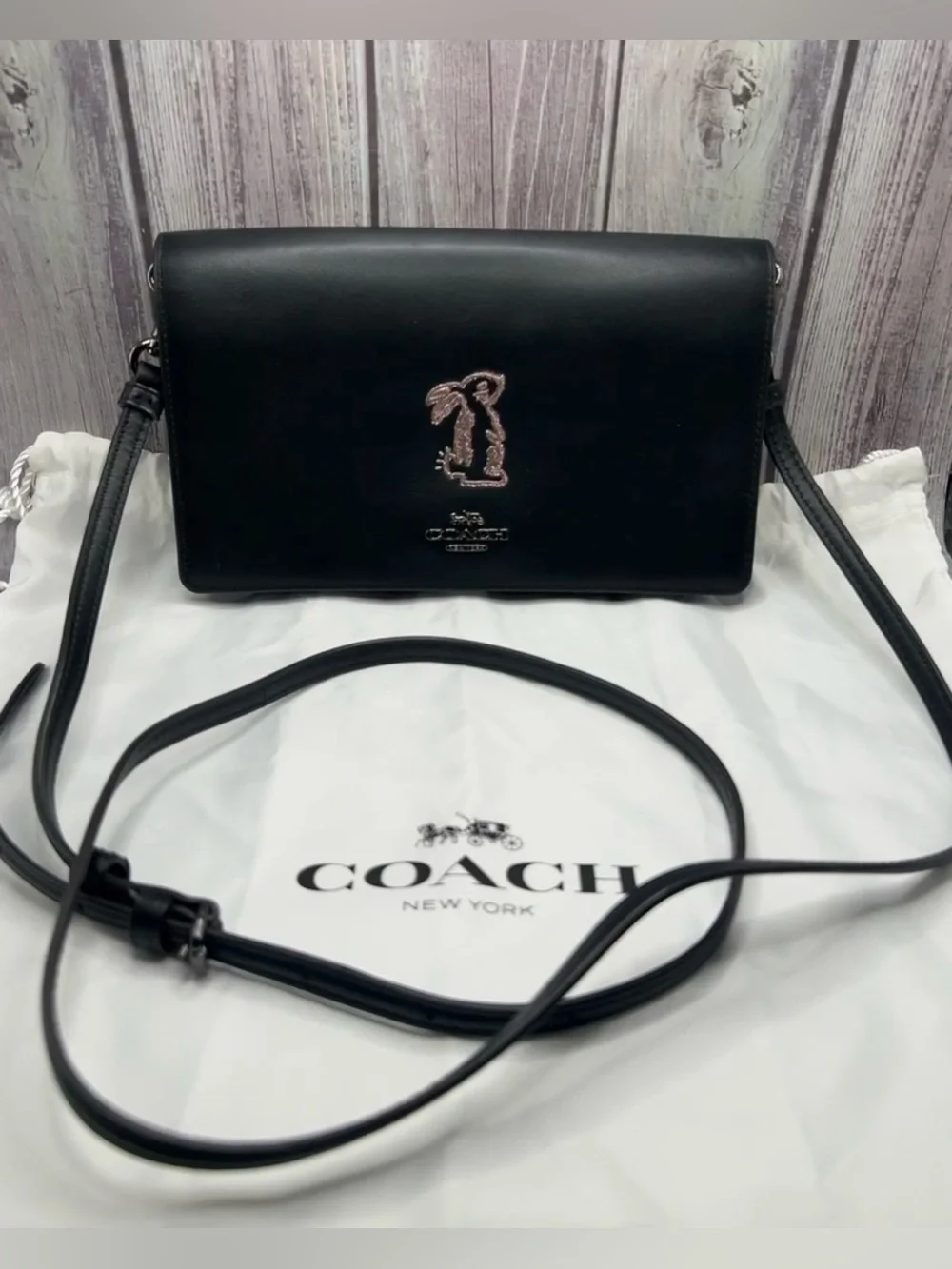 COACH x SELENA GOMEZ Limited Edition Hayden Bunny Foldover Crossbody Clutch
